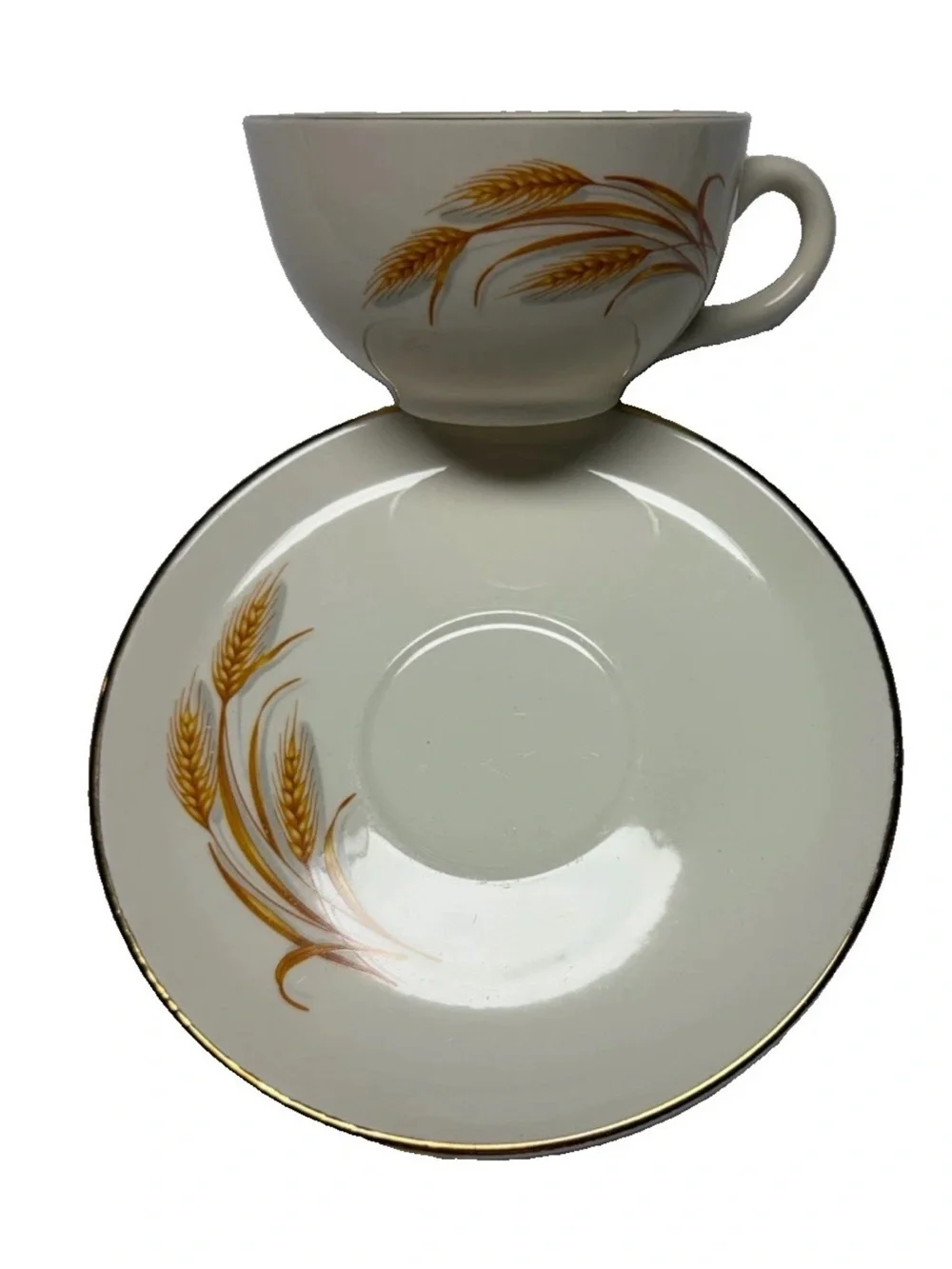VTG 5 piece place setting Golden Wheat- 22K gold edge- 4 sets available